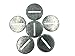 Galvanized Metal Coin Slot Bank Lid Insert for Mason, Ball, Canning Jars (6pack, Regular Mouth)