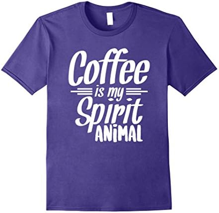 Mens Coffee is My Spirit Animal Coffee Lover T-Shirt 3XL Purple