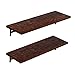 AUXLEY Wall Mounted Floating Shelves Rustic Wood Wall Storage Shelves for Bathroom, Kitchen, Bedroom and Office, L23.6 x W7.9, Walnut Brown, Set of 2 Brackets