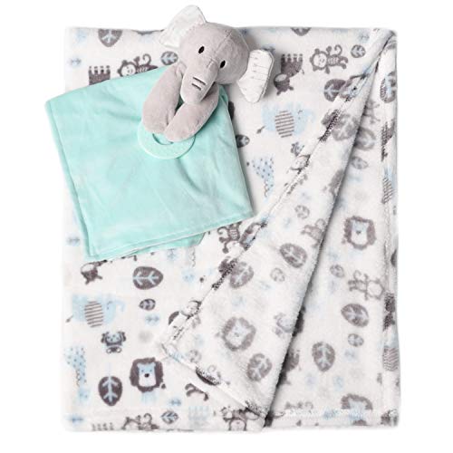 blue elephant security blanket