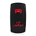 WATERWICH 5 Pin Led Light Bar illuminated Rocker Toggle Switch Waterproof DC 20A 12V/10A 24V Black Shell/ON-OFF SPST Rocker Switch For Auto Truck Boat Marine RV (Led Light Bar Switch Red) primary