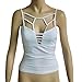 Sunward Women Sexy Hollow Out Vest Sleeveless Blouse Casual Tank Tops Shirt (S, White)