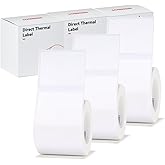 B21 Label of 3 Rolls White 40x30mm for NIIMBOT B1 B21 B3S Label Maker, Waterproof,Self-Adhesive Label Paper Office and Home Labeling Tape Replacement.