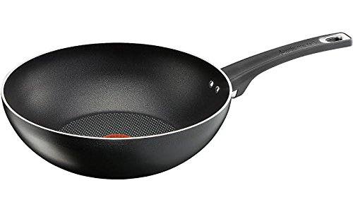 Jamie Oliver Tefal Ultra Resistant Food Safe PFOA Free Non-Stick Wok 28cm, Black