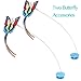 Bascolor Electric Rotating Butterfly Cat Toys Two Flashing Butterflies Interactive Cat Teaser Toy