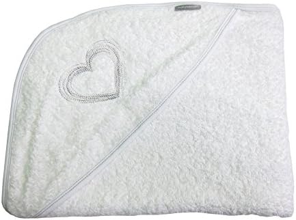 BABY SENSE Extra Large Hooded Apron Toddler Bath Towel | Soft & Soothing 100% Absorbent Cotton | Perfect Size for Boys or Girls | Premium (Natural White)