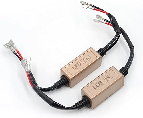 WERISE 2 x Car LED Headlight Canbus Error Free Computer Warning Canceller Resistor Decoders Anti Flicker Plug &amp; Play- H1/H3 - Enhanced Version Decoder
