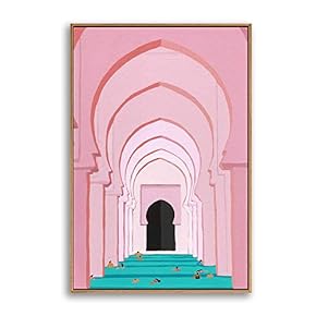 Framed Canvas Wall Art for Living Room, Bedroom Colorful Corridor Canvas Prints for Modern Home Decoration Ready to Hang - 16"x24" inches