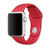 Zyra Sport Band for Apple Watch 38mm M/L, Soft Silicone Strap Replacement iWatch Bands for Apple Watch Sport, Series 2, Series 1 Red