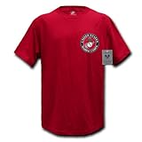 Rapiddominance Marine Emblem Basic Military Tee, Cardinal, Large