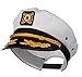 Wall2Wall Captain's Yacht Sailors Hat Snapback Adjustable Sea Cap NAVY Costume Accessory (2 Pcs. Set)