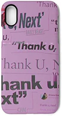 Dolorexri iPhone X Case iPhone Xs Case Ariana-Grande-Thank-You-Next-Album- Matte TPU Bumper Protective Anti-Scratch Resistant Phone Case Cover Compatible with iPhone X iPhone Xs
