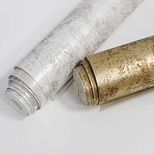 Tempaper Gold Distressed Gold Leaf Removable Peel and Stick Wallpaper