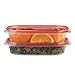 Rubbermaid TakeAlongs Rectangular Food Storage Containers, 4 Cup, Tint Chili, 2 Count