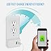 Pyle Wall Mount Power Plate - White Smart Electrical Socket Cover w/ Two 2.1 Amp Fast Charging Dual USB Charger Port, LED Indicator Light, Fits Single Gang Duplex Round Outlets - PWPLGU208