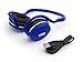 Kinivo BTH240 Bluetooth Headphones (Blue, On-Ear, Wireless Music, Hands-Free Calling, Built-in Mic, Foldable, Memory Form Earpads, Travel Bag)