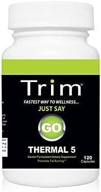 Trim Nutrition Thermal 5 with CLA, Garcinia Cambogia, Raspberry Ketones, Barberry Extract and Green Tea Extract for Increased Energy, Effective Fat Burning and Weight Loss, 120 Capsules