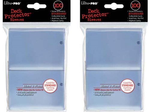 200 ultra-pro clear deck protector sleeves 2-packs - st…