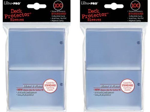 200 Ultra-Pro Clear Deck Protector Sleeves 2-Packs - Standard Magic the Gathering Size (1 Pack)