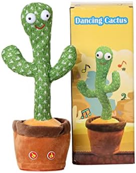 LaMarka Dancing Cactus Toy - Talking, Moving & Singing Plant Plush for Baby  Toddlers - Can Mimic & Repeat Sounds - 120 Songs, LED Flashing Lights -  Rechargeable Interactive Electronic Toys for