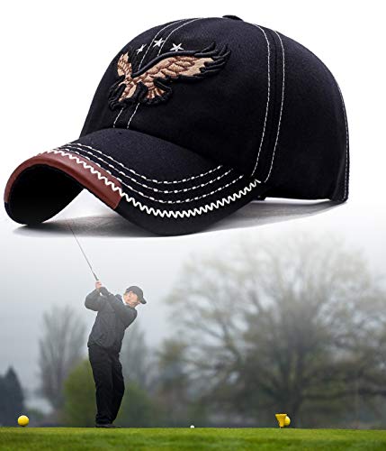 Baseball Caps for Men/Women - Sporting Baseball Hats with Adjustable Back Closure - Sports Hats for Men -Perfect for Workouts, Running and Outdoor Activities(Black)