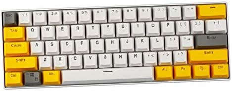 YQYL 61-key mechanical keyboard keycap PBT frosted transparent 61-key cap two-color molding injection keycap,F