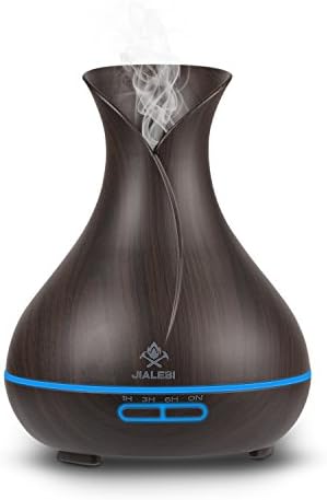 Essential Oil Diffuser, 300ml Wood Grain Aromatherapy Diffuser Ultrasonic Cool Mist Humidifier with Color LED Lights Changing and Waterless Auto Shut-off for Bedroom Office Home Baby Room Yoga(Light)