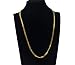 TRUSUPER 3.5mm Gold Plated Titanium Steel Mens Womens Beveled Curb Chain Necklace, 18