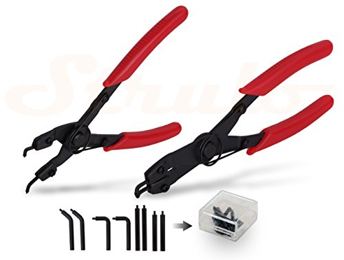 Strulo 6 Piece Interchangeable Snap Ring Pliers set - Self Opening