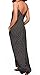 LILBETTER Women V-Neck Polka Dot Print Spaghetti Strap Boho Long Maxi Dresses(Black,X-Large)