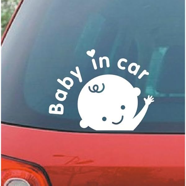 Amazon Com Car Decal Sticker Car Decal Sticker Baby In Car Baby Safety Sign Car Sticker White Sports Outdoors