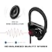 Bluetooth Headphones, Wireless Sport Earphones Over-Ear Waterproof Earbud Behind-Ear Headset, Crystal Clear Sound with Strong Heavy Bass 8 Hours Play, IOS Android Compatible, Hands-Free Calling Mic