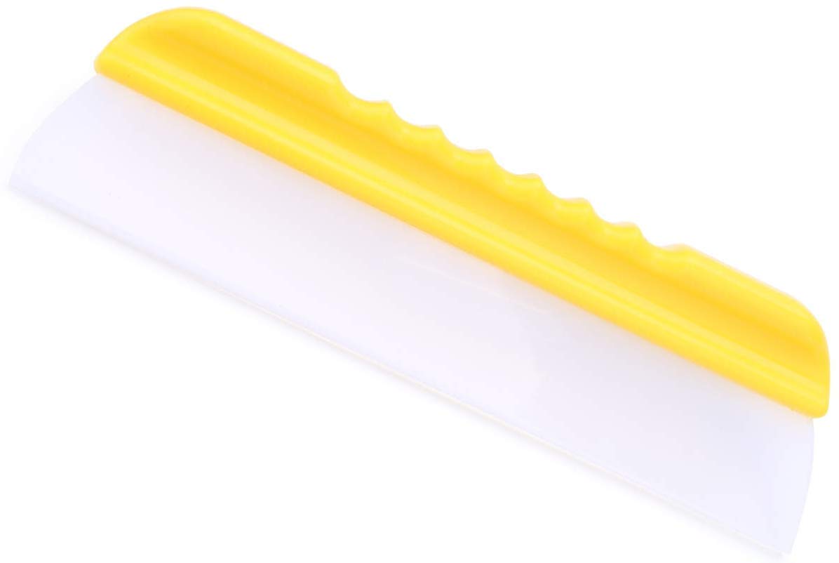 Forgrace 12 Inch Flexible Silicone Squeegee T-Bar Water Blade for Car or Home Glass Yellow Handle
