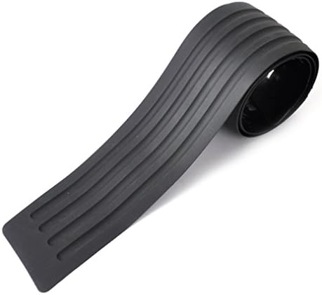 Car Rear Trunk Guard Plate Bumper Sill Protector Plate Rubber Cover Guard Trim Anti Scuff Protector Black