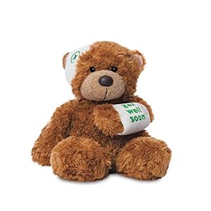 AURORA, 60384, Bonnie Get Well Bear, 9In, Soft Toy, Brown