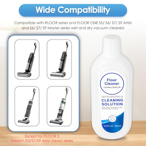 Floor Cleaning Solution for Tineco ONE S3, S5, S7, S9 Artist, Deep Cleaning for Hard Floors, Floor Cleaner for All Tineco Cordless Wet and Dry Vacuum Cleaners 500ml * 1