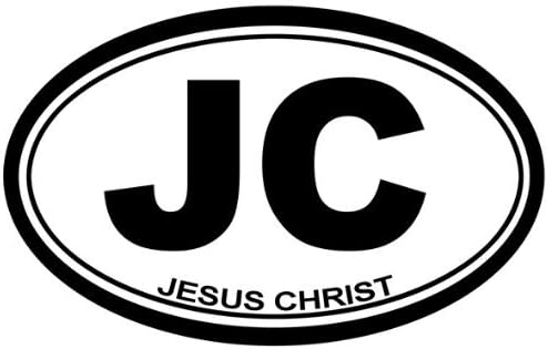 StickerJOEJesus Christ JC Oval Bumper Sticker christian 6" X 4"