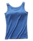 Vogue of Eden Women's Slim Fit Athletic Tank Top with Built in Sport Bra
