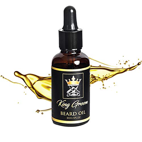 Beard Oil For Growth And Care - Natural And Organic Unscented Conditioner For Men - Handcrafted Original Grooming Formula With Jojoba And Argan Oils - By King Groom