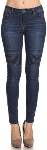 Vialumi Womens Juniors Solid Colored Five Pocket Stretch Skinny Jeans Sizes 0-13