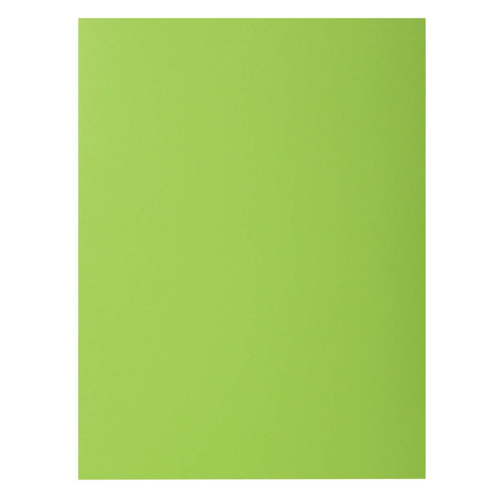 Exacompta - Ref 210013E - Rocks Square Cut Folder - 240 x 320mm in Size, Suitable for Holding A4 Documents, 210gsm Coloured Card - Green Colour (Pack of 100)