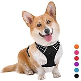BARKBAY No Pull Dog Harness Large Step in Reflective Dog Harness with Front Clip and Easy Control Handle for Walking Training Running