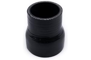 OHOB-COOL 2 to 2.5 inch Silicone Reducer Coupler Hose 4-Ply Reinforced Turbo/Intercooler/Intake Piping (ID:51-63mm) (Black, 2" to 2.5" Reducer)