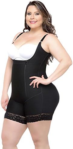 Sportmars Full Body Waist Trainer Shaper Underbust Corset Cincher Shapewear Bodysuit Black XXX-Large