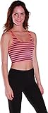 Emmalise Women's Athletic Work Out Compresion Crop Sports Tank Top