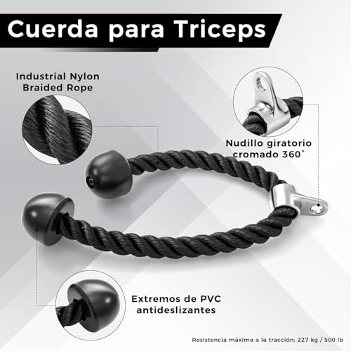 PERFECTOP Accesorios de Polea de Cable para Ejercicio en Casa,Combo de Accesorios para Poleas de Gym, Agarres y Equipos de Gimnasio,Mango en V