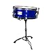 Mendini by Cecilio Complete Full Size 5-Piece Adult Drum Set w/Cymbals Pedal Throne Sticks, Metallic Blue MDS80-BL