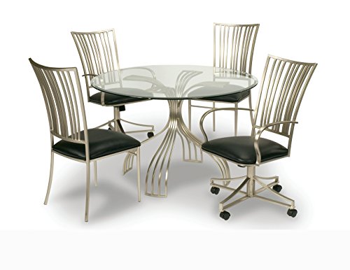 Milan RD424210BEC 42" x 42" Round Tempered Glass Table Top with 1" Bevel Edge