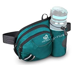 WATERFLY Riemtas, heuptas met flessenhouder voor dames en heren, ademend, voor hardlopen, fietsen, kamperen, klimmen…