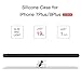 Case for iPhone 8 Plus/iPhone 7 Plus, Liquid Silicone Ultra Thin Cover with Free Tempered Screen Protector Drop Protection Shell for iPhone 8 Plus/7 Plus-Black